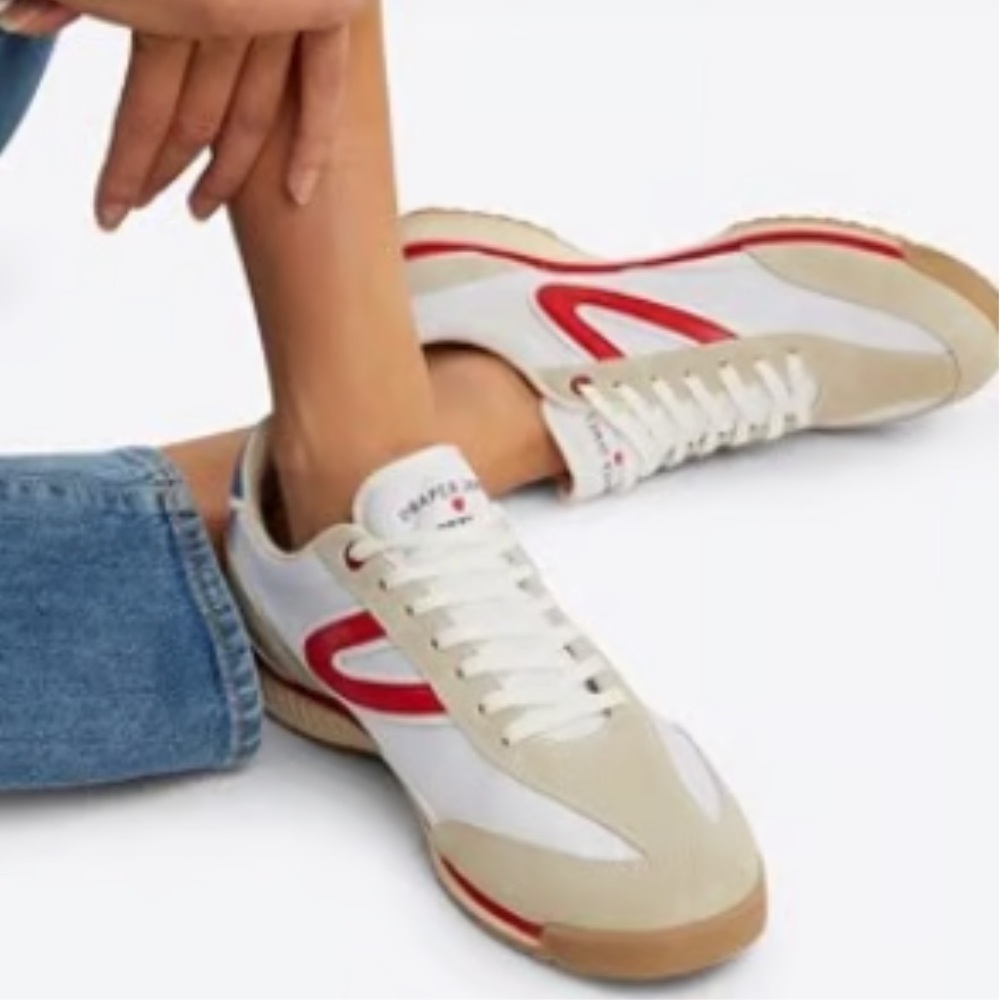 Draper James White and Red Sneakers